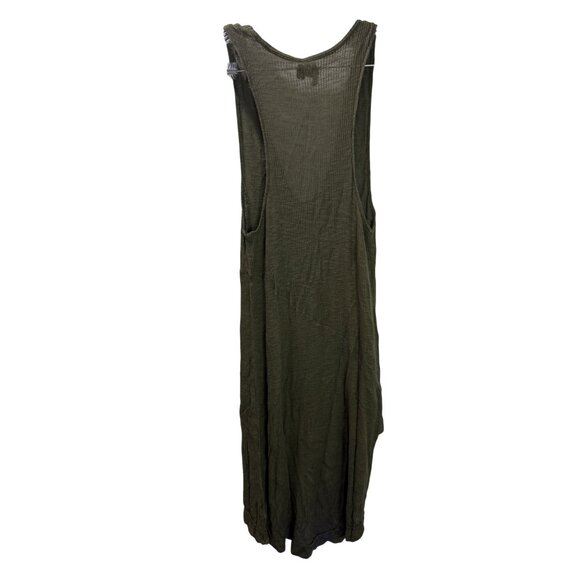 Free People Hi-Low Olive Green Tank Top Size P/S - Picture 2 of 10
